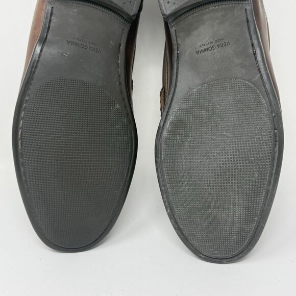 To Boot New York Adam Derrick Penny Loafers Mens 8.5 M Brown Leather Shoes Italy